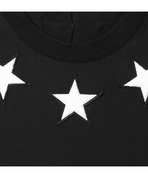 GIVENCHY（ジバンシイ）の「Givenchy Cuban-Fit Embroidered Star-Trim T-Shirt（Tシャツ/カットソー・メンズ・Black・XS/S/M/L/XL）」の4枚目の写真
