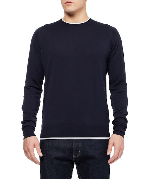 JOHN SMEDLEY（ジョンスメドレー）の「John Smedley Belvoir Rollneck Merino Wool Sweater（ニット/セーター・メンズ・BLACK/BLUE/Gray/GRAY/Gray_429607/BLACK_429603/BLACK_429608/GRAY_429602/BLUE_429604/GRAY_429605/GRAY_429606・S/M/L/XL/XXL）」の14枚目の写真
