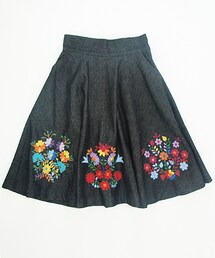 Hamble by Par Avion | 刺繍フレアスカート(花束)(スカート)