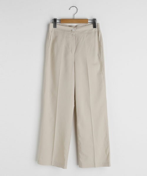 DHOLIC（ディーホリック）の「リネン混ワイドスラックス（スラックス・レディース・ピンク/ホワイト/ベージュ/ブラック・S/M/L）」の2枚目の写真