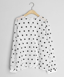 DHOLIC | 2WAYドットシアーブラウス(シャツ/ブラウス)