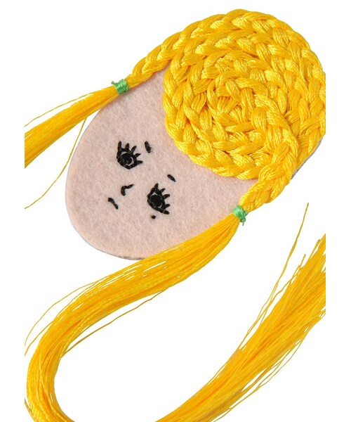 Ne-net（ネネット）の「キンパツみつあみこもの / ブローチ（アクセサリー・レディース・light green(08)/blue(12)/red(21)・-）」の5枚目の写真