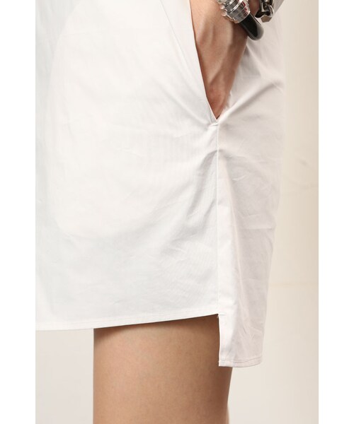 NINE（ナイン）の「コクーンシャツワンピース（ワンピース/ドレス・レディース・シロ/クロ・F）」の4枚目の写真