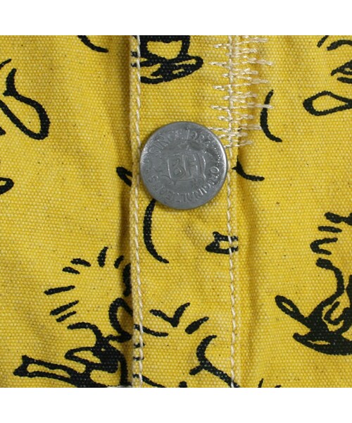 One deux boo（ワンドゥーブー）の「キッズサイズサロペット（WOOD STOCK柄）（パンツ・キッズ・イエロー・80cm/90cm/100cm/110cm/120cm/130cm）」の6枚目の写真