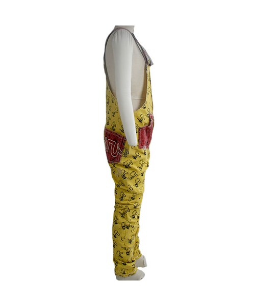 One deux boo（ワンドゥーブー）の「ジュニアサイズサロペット（WOOD STOCK柄）（パンツ・キッズ・イエロー・140cm/150cm）」の3枚目の写真