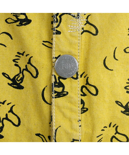 One deux boo（ワンドゥーブー）の「ジュニアサイズサロペット（WOOD STOCK柄）（パンツ・キッズ・イエロー・140cm/150cm）」の6枚目の写真