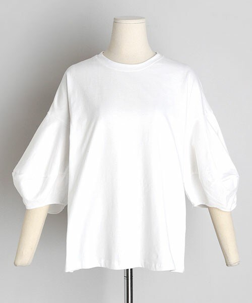 DHOLIC（ディーホリック）の「バルーンスリーブTシャツ（Tシャツ/カットソー・レディース・グリーン/ホワイト/ブラック・FREE）」の2枚目の写真