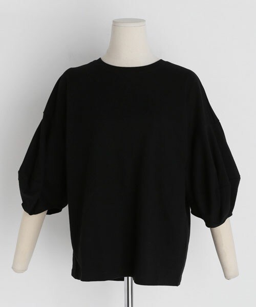 DHOLIC（ディーホリック）の「バルーンスリーブTシャツ（Tシャツ/カットソー・レディース・グリーン/ホワイト/ブラック・FREE）」の3枚目の写真