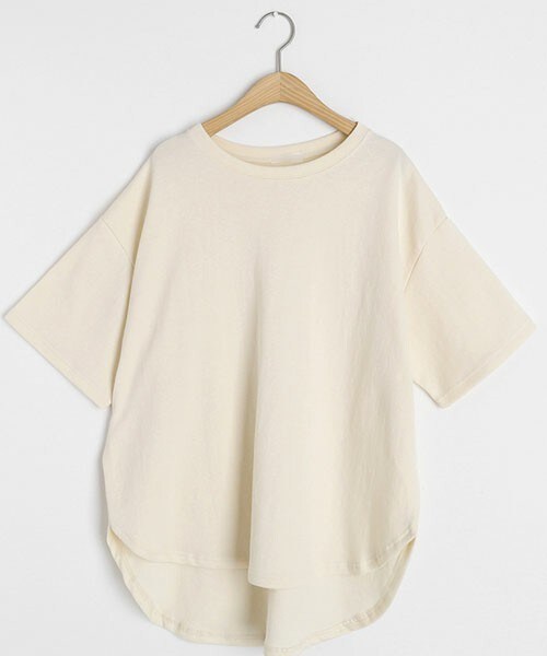 DHOLIC（ディーホリック）の「バックスリットTシャツ（Tシャツ/カットソー・レディース・ブルー/ブラック/ホワイト/ブラウン/ベージュ・FREE）」の5枚目の写真