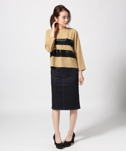 GLOBAL WORK（グローバルワーク）の「デニム５Ｐスカート１４ＦＷ（スカート・レディース・ホワイト05/ブルー85/ネイビー89・Ｓ/Ｍ/Ｌ）」の6枚目の写真