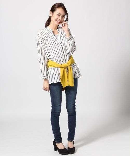 GLOBAL WORK（グローバルワーク）の「デニム５Ｐスリム１４ＦＷ（パンツ・レディース・ホワイト05/ブルー85/ネイビー89・Ｓ/Ｍ/Ｌ/ＸＬ）」の5枚目の写真