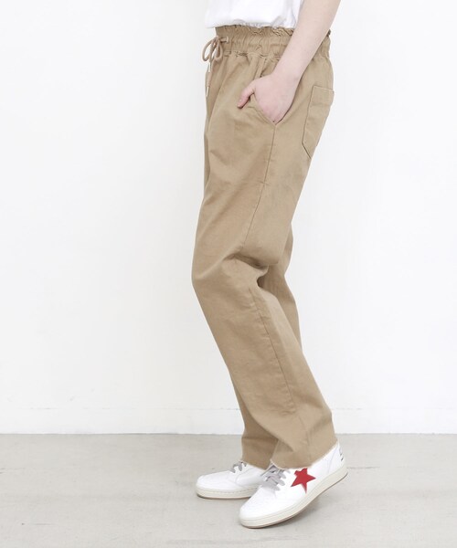 BOYSHE（ボーイシー）の「メゾンピグメント/コットンxストレッチパンツ（ウォッシング加工）ベージュ（チノパンツ・レディース・その他）」の4枚目の写真