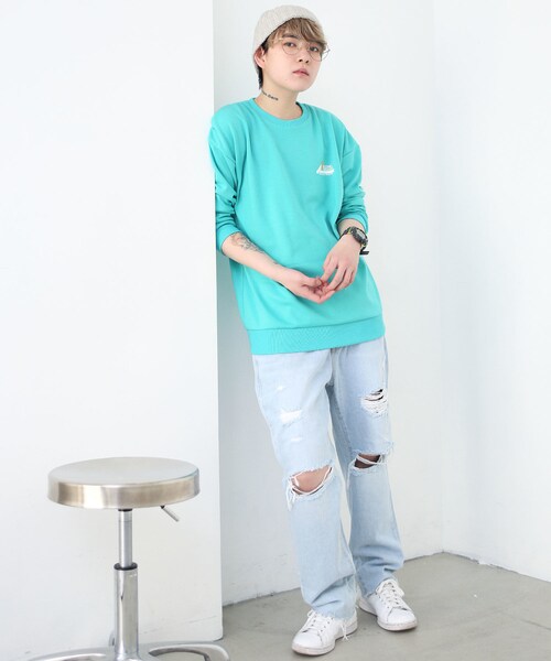 BOYSHE（ボーイシー）の「ハイウエストストレートデニムパンツ　ダメージ加工（デニムパンツ・レディース・その他）」の8枚目の写真