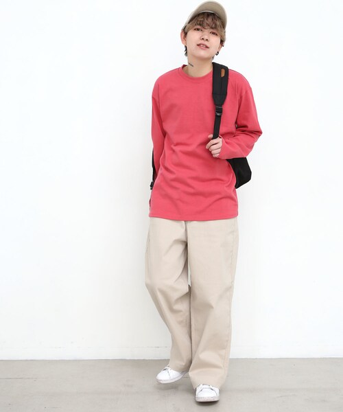 BOYSHE（ボーイシー）の「コットンストレッチワイドパンツ（チノパンツ・レディース・その他）」の7枚目の写真