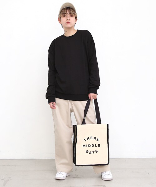 BOYSHE（ボーイシー）の「コットンストレッチワイドパンツ（チノパンツ・レディース・その他）」の6枚目の写真