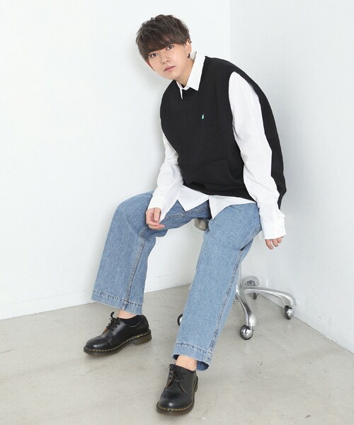 BOYSHE（ボーイシー）の「デニムワイドパンツ（デニムパンツ・レディース・その他）」の3枚目の写真