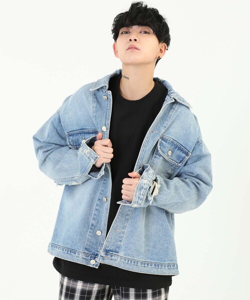BOYSHE（ボーイシー）の「Damage DENIM JK/ダメージデニムジャケット（デニムジャケット・レディース・その他）」の6枚目の写真