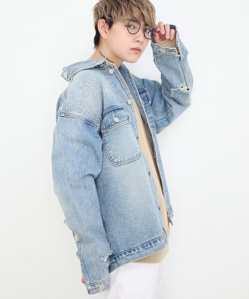 BOYSHE（ボーイシー）の「Damage DENIM JK/ダメージデニムジャケット（デニムジャケット・レディース・その他）」の10枚目の写真