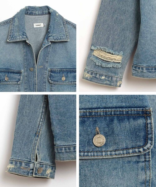 BOYSHE（ボーイシー）の「Damage DENIM JK/ダメージデニムジャケット（デニムジャケット・レディース・その他）」の15枚目の写真