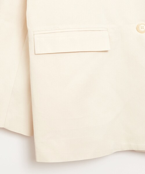 BOYSHE（ボーイシー）の「リヨセル/コットン ボクスシルエットテーラードジャケット　ベージュ（テーラードジャケット・レディース・その他）」の12枚目の写真