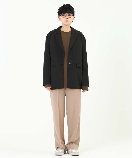 BOYSHE（ボーイシー）の「リヨセル/コットン ボクスシルエットテーラードジャケット  ブラック（テーラードジャケット・レディース・その他）」の4枚目の写真