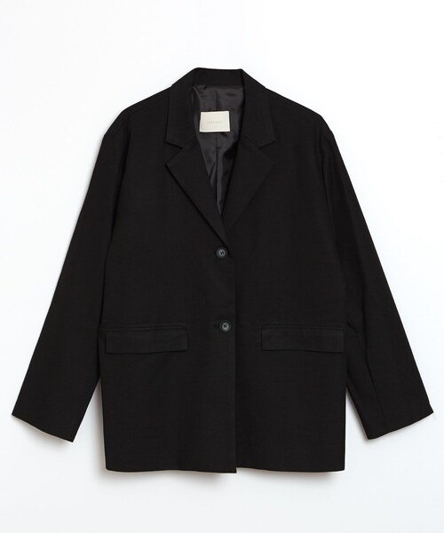 BOYSHE（ボーイシー）の「リヨセル/コットン ボクスシルエットテーラードジャケット  ブラック（テーラードジャケット・レディース・その他）」の11枚目の写真