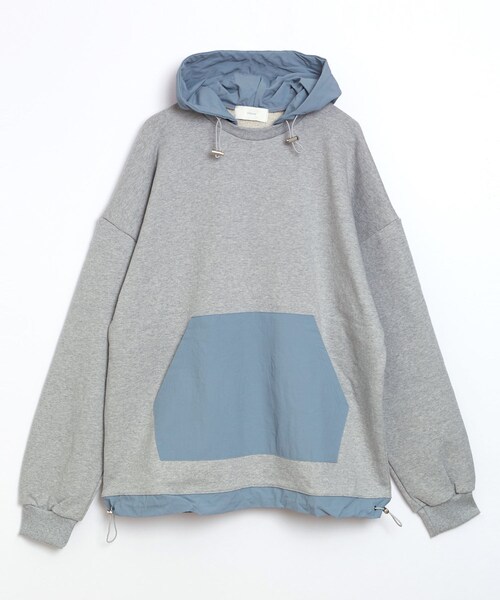 no brand（ノーブランド）の「2配色ビックプルオーバー パーカー　グレー（パーカー・レディース・その他）」の9枚目の写真