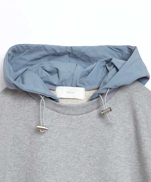 no brand（ノーブランド）の「2配色ビックプルオーバー パーカー　グレー（パーカー・レディース・その他）」の10枚目の写真