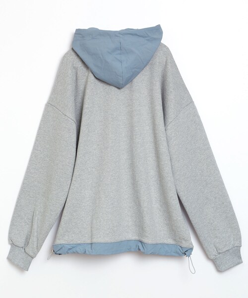 no brand（ノーブランド）の「2配色ビックプルオーバー パーカー　グレー（パーカー・レディース・その他）」の14枚目の写真