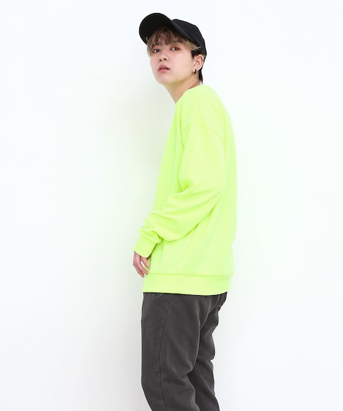 no brand（ノーブランド）の「コットン スウェット カットソー　ネオンイエロー（スウェット・レディース・その他）」の4枚目の写真