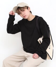 BOYSHE | コットン スウェット カットソー　ブラック(スウェット)