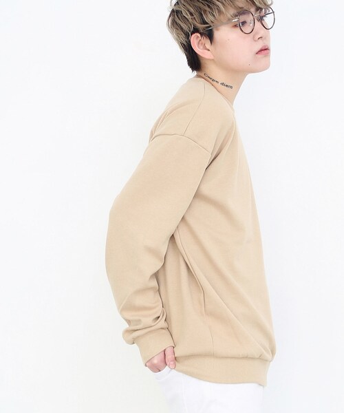 BOYSHE（ボーイシー）の「コットン スウェット カットソー　ベージュ（スウェット・レディース・その他）」の3枚目の写真