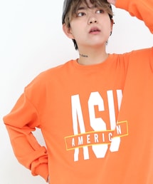 BOYSHE | コットン スウェット USAカットソー　オレンジ(スウェット)