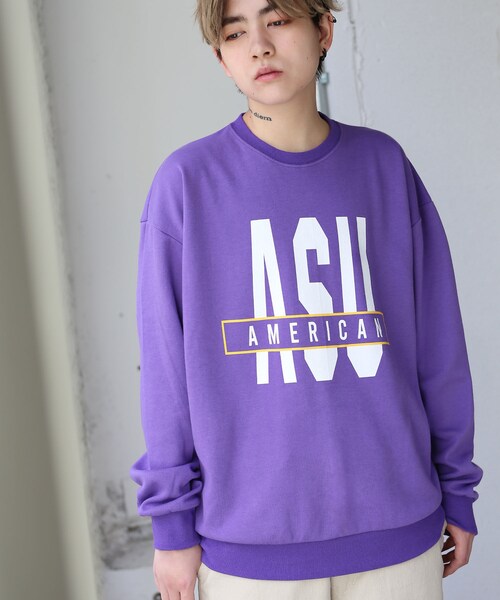 BOYSHE（ボーイシー）の「コットン スウェット USAカットソー　パープル（スウェット・レディース・その他）」の4枚目の写真