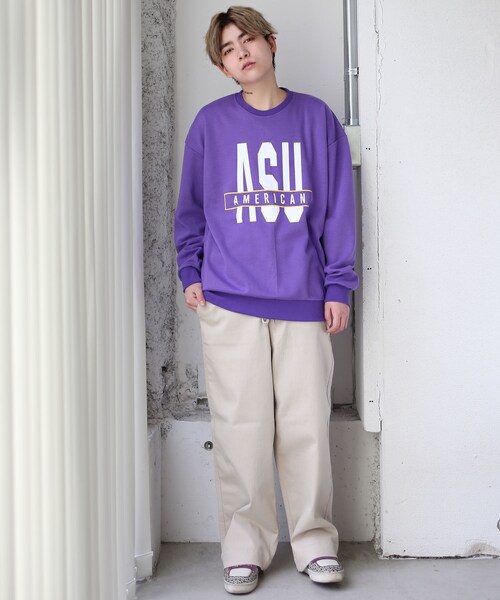 BOYSHE（ボーイシー）の「コットン スウェット USAカットソー　パープル（スウェット・レディース・その他）」の5枚目の写真