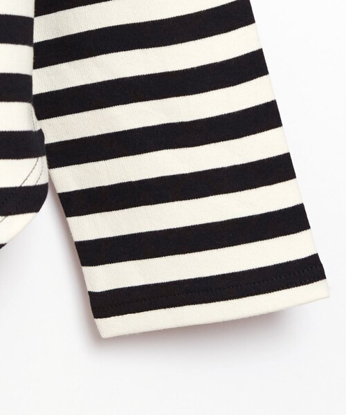 BOYSHE（ボーイシー）の「MacaronクルーネックボーダーTシャツ  ブラック（Tシャツ/カットソー・レディース・その他）」の8枚目の写真