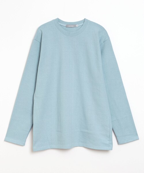 BOYSHE（ボーイシー）の「シンプルロングTシャツ オーバーサイズカットソー　くすみブルー（Tシャツ/カットソー・レディース・その他）」の9枚目の写真