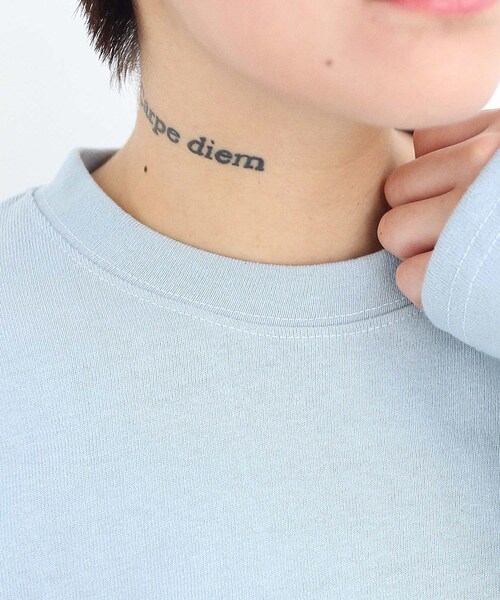 BOYSHE（ボーイシー）の「シンプルロングTシャツ オーバーサイズカットソー　くすみブルー（Tシャツ/カットソー・レディース・その他）」の8枚目の写真