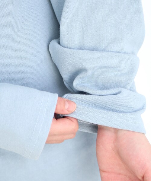 BOYSHE（ボーイシー）の「シンプルロングTシャツ オーバーサイズカットソー　くすみブルー（Tシャツ/カットソー・レディース・その他）」の7枚目の写真