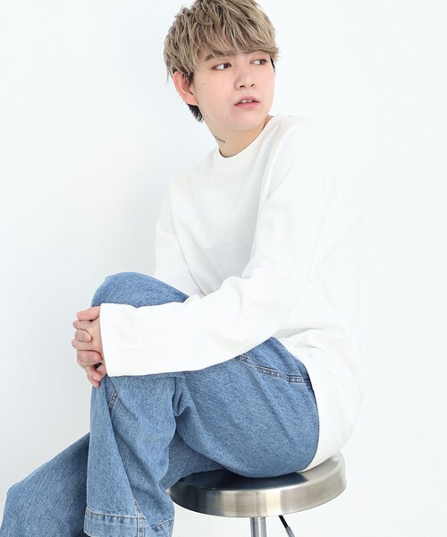 BOYSHE（ボーイシー）の「シンプルロングTシャツ オーバーサイズカットソー　ホワイト（Tシャツ/カットソー・レディース・その他）」の10枚目の写真