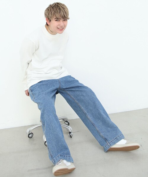 BOYSHE（ボーイシー）の「シンプルロングTシャツ オーバーサイズカットソー　ホワイト（Tシャツ/カットソー・レディース・その他）」の8枚目の写真