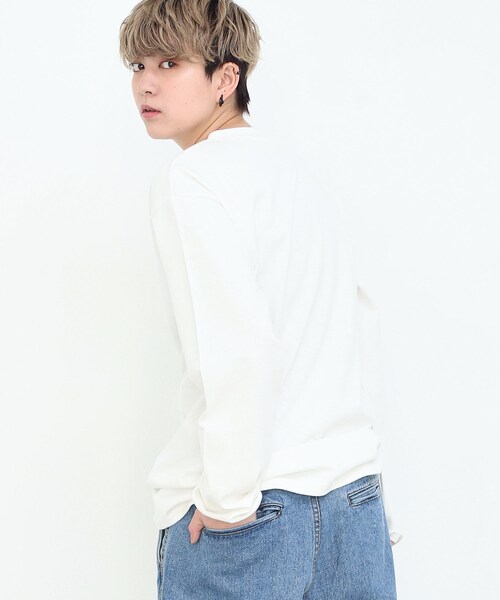 BOYSHE（ボーイシー）の「シンプルロングTシャツ オーバーサイズカットソー　ホワイト（Tシャツ/カットソー・レディース・その他）」の11枚目の写真