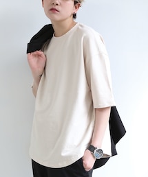 BOYSHE | Darin ベーシック クルーネック Tシャツ　ベージュ(Tシャツ/カットソー)
