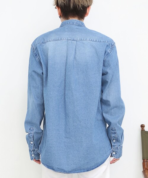 BOYSHE（ボーイシー）の「Orari チャイナカラーデニムシャツ　ブルー（シャツ/ブラウス・レディース・その他）」の7枚目の写真