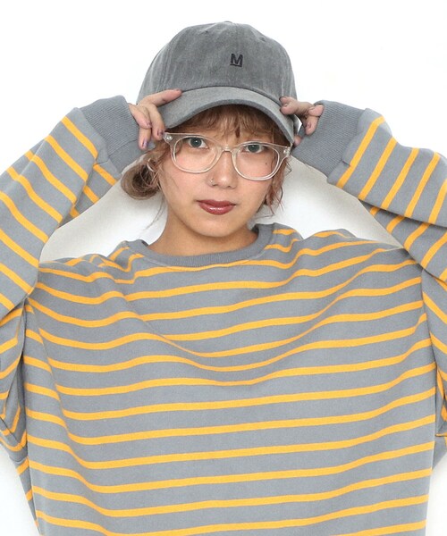 BOYSHE（ボーイシー）の「Mキャップ ウォッシュ加工　チャコールグレー（キャップ・レディース・その他）」の2枚目の写真