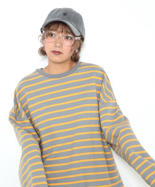 BOYSHE（ボーイシー）の「Mキャップ ウォッシュ加工　チャコールグレー（キャップ・レディース・その他）」の3枚目の写真