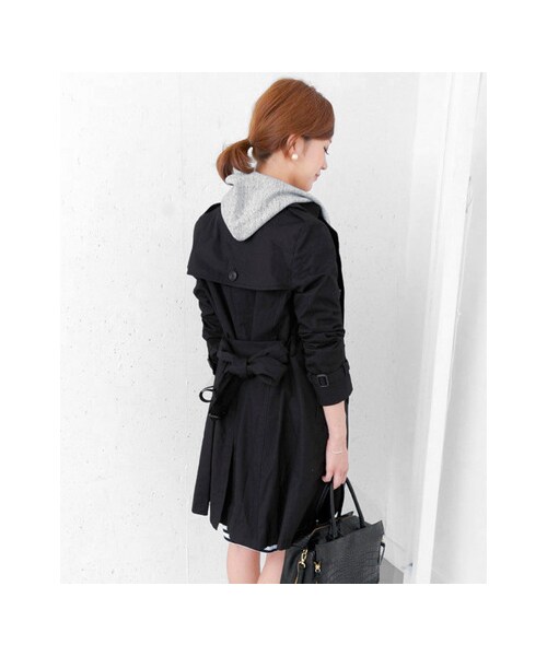 URBAN RESEARCH DOORS(アーバンリサーチドアーズ)の「ライナー付きトレンチコート(ジャケット/アウター・レディース・BEIGE/BLACK・one)」の14枚目の写真