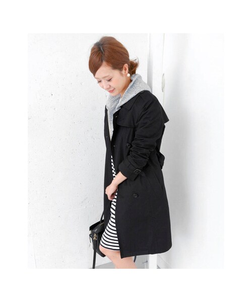URBAN RESEARCH DOORS(アーバンリサーチドアーズ)の「ライナー付きトレンチコート(ジャケット/アウター・レディース・BEIGE/BLACK・one)」の13枚目の写真
