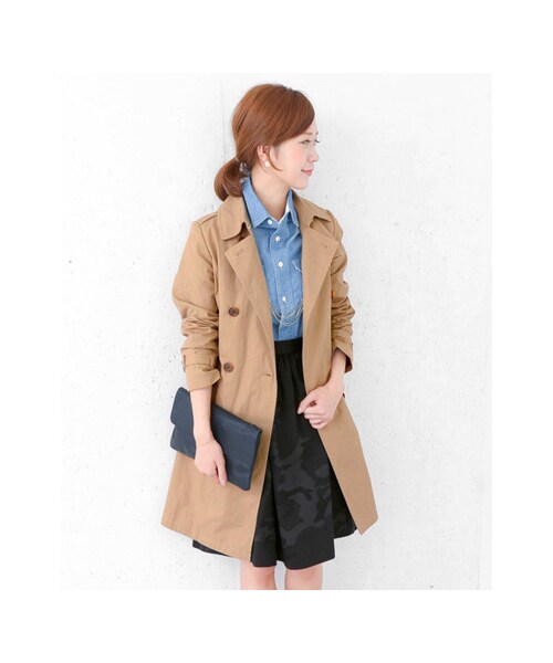 URBAN RESEARCH DOORS(アーバンリサーチドアーズ)の「ライナー付きトレンチコート(ジャケット/アウター・レディース・BEIGE/BLACK・one)」の6枚目の写真