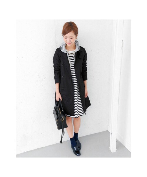 URBAN RESEARCH DOORS(アーバンリサーチドアーズ)の「ライナー付きトレンチコート(ジャケット/アウター・レディース・BEIGE/BLACK・one)」の11枚目の写真